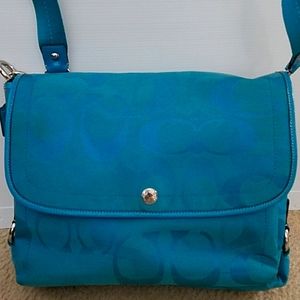 Coach blue shoulder bag